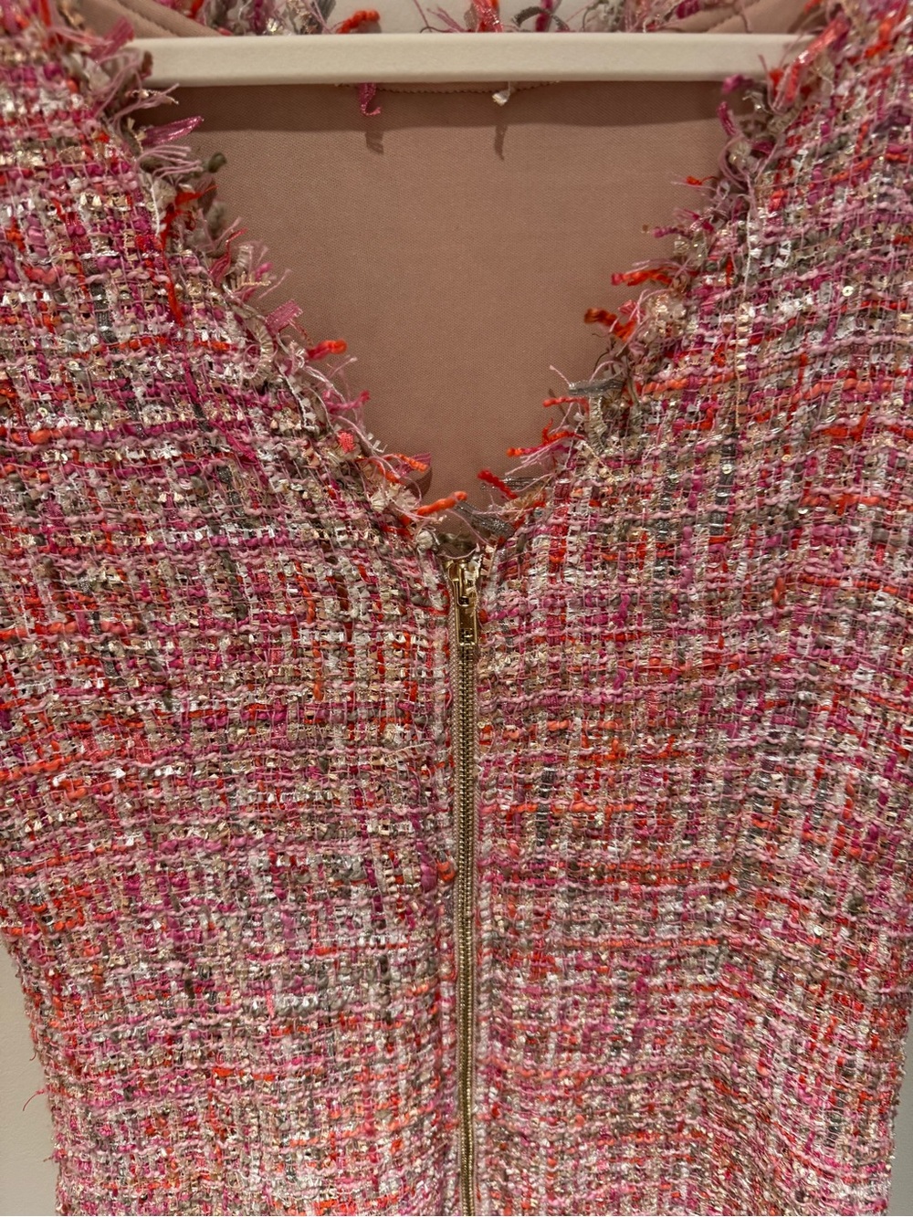 Vici Pink Multi-Color Tweed Mini Dress - Picture 7 of 7